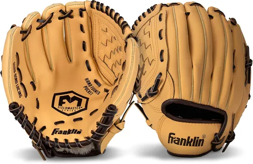 Vista 3 de Franklin Sports Field Master Baseball + Softball Glove - Field Master Adult + Youth Baseball + Softball Mitt - Men's + Women's Gloves - Right Hand