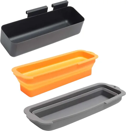 Vista 9 de BBQ-PLUS Recogedor de grasa para parrillas de chef de campamento con 20 revestimientos desechables para tazas de grasa, tazas de grasa/papel