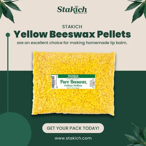 Vista 4 de Stakich Pellets de cera de abeja amarilla pura, 100% natural, grado cosmético, calidad premium, (10 libras (en bolsas de 1 libra))