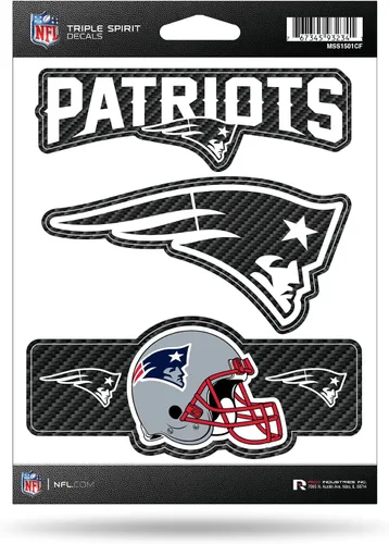 Vista 18 de Rico Industries NFL Football Triple Spirit Stickers Hoja de calcomanías triples