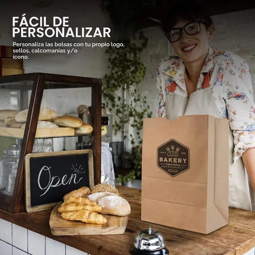 Vista 4 de Stock Your Home Bolsas de papel kraft marrón de 52 libras (50 unidades) – Bolsas de comestibles grandes a granel para compras