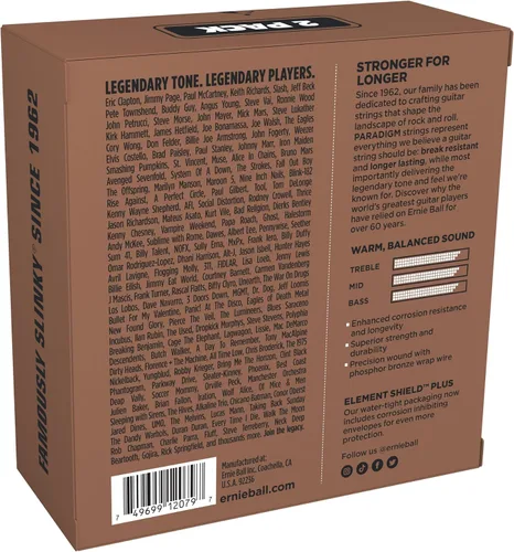 Vista 2 de Ernie Ball Cuerdas de guitarra acústica Medium Light Paradigm Phosphor Bronze - Paquete de 2 unidades 12-54 (P03676)