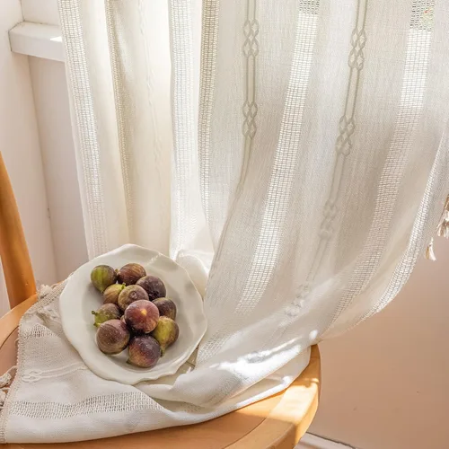 Vista 50 de Cortinas florales de granja semiopacas para sala de estar, de 63 pulgadas de largo, mezcla de lino y algodón, paneles de cortina de ventana cortos