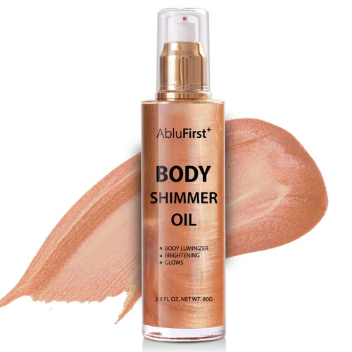 Vista 8 de Shimmer - Aceite corporal de 3.4 fl oz, purpurina facial para verano, luz hidratante para el cuerpo, brillo brillante, no pegajoso, iluminador e
