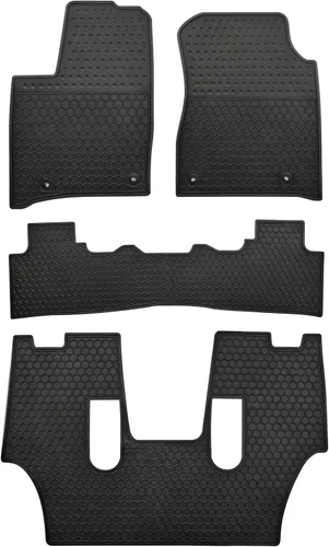 Vista 8 de Alfombrillas para auto a la medida para Dodge Durango 2024-2016, 2016-2024 Jeep Grand Cherokee, (Modelo WK 2022) Alfombrillas de piso de goma