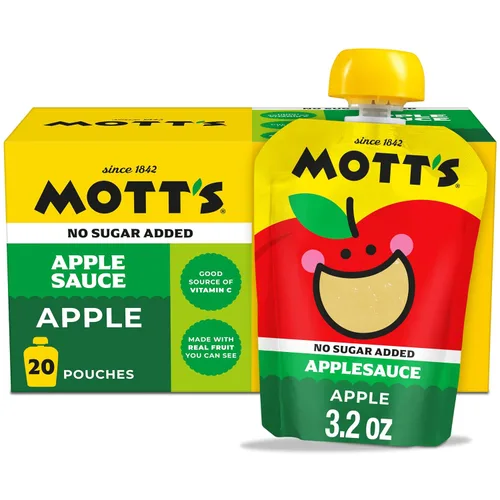 Vista 23 de Mott's Puré de manzana y canela, bolsas transparentes de 3.2 onzas, paquete de 20
