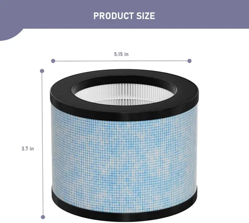 Vista 5 de TZ-K1 DH-JH01 Filtro de repuesto HEPA compatible con AROEVE MK01 MK06 MG01JH, ToLife TZ-K1, FreAire KN6391 y Kloudi DH-JH01 purificador
