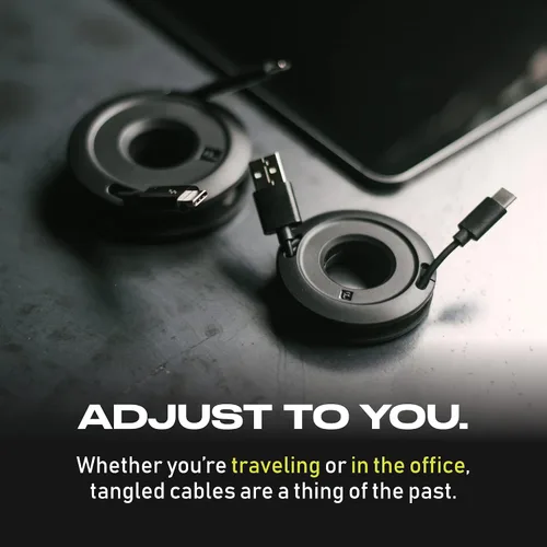 Vista 7 de Enrollador lateral Mini y Max de auriculares, auriculares y cable de carga enrollador y organizador perfecto para envolver auriculares y cables