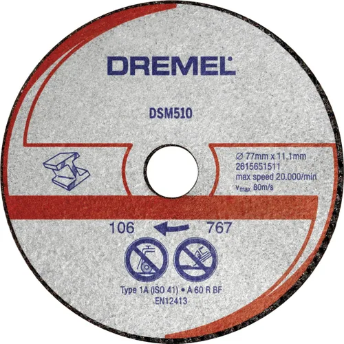 Vista 4 de Dremel Disco de corte de mampostería reforzado DSM520 para sierra compacta DSM20