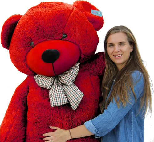 Vista 5 de Joyfay oso de peluche gigante de 78 pulgadas (6.5 pies) súper grande, oso de peluche de peluche suave, regalo grande de San Valentín (marrón)