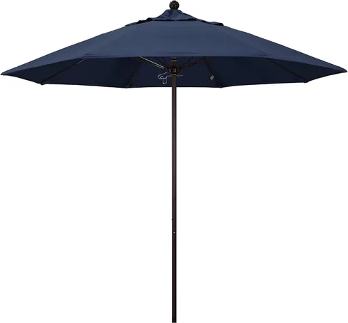 Vista 29 de California Umbrella ALTO908117-5410 Venture Series - Sombrilla comercial para patio, 9 pies redonda, color azul aire Sunbrella