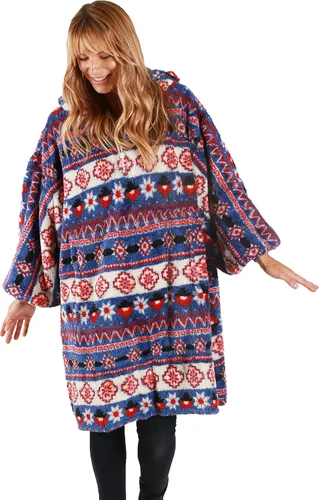 Vista 8 de Catalonia Classic Manta de gran tamaño con capucha de felpa, regalo para mujeres, hombres, novia y mamá