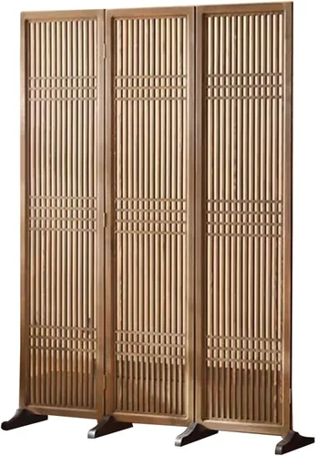 Vista 13 de 2 3 4 5 6 8 10 paneles de madera para pared de división de habitación, pantallas de privacidad plegables con base desmontable, para el hogar, hotel