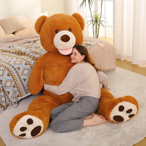 Vista 11 de MorisMos Oso de Peluche Gigante, Oso de 39 Pulgadas, Animales de Peluche Grandes con Huellas Grandes, Osos de Peluche de Regalo para Niños