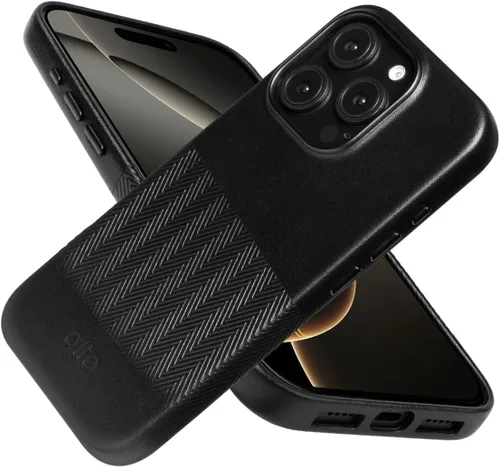 Vista 14 de alto Funda para teléfono compatible con iPhone 15 2023 y MagSafe, funda magnética de cuero italiano, funda protectora contra caídas de la serie Clop