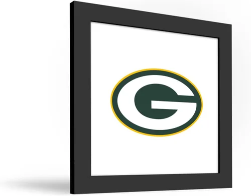 Vista 2 de Trends International Gallery Pops NFL Green Bay Packers - Arte de pared de marca primaria, versión enmarcada negra, 12 x 12 pulgadas