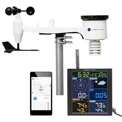 Vista 4 de Ambient Weather Estación meteorológica WiFi WS-1965 con monitoreo remoto y acceso a red Ambient Weather y AWN+ incluido