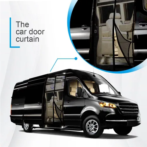 Vista 8 de Pantalla magnética para vans RV de alta densidad 600D para evitar insectos, malla mosquitera compatible con Mercedes Sprinter puerta lateral