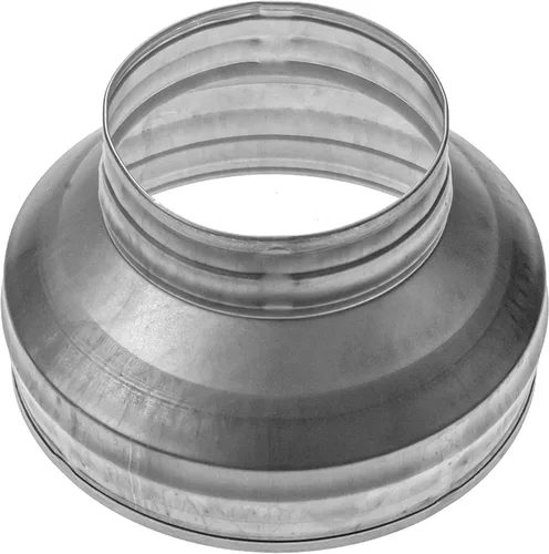 Vista 11 de Repa Market Reductor de conducto redondo macho de 4 a 3 pulgadas - Acoplador/aumentador de tubo de acero galvanizado - Acoplamiento para sistemas