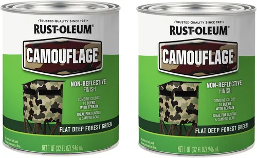 Vista 11 de Rust-Oleum 379561 - Pintura especial de camuflaje, cuarto, verde ejército mate, (Paquete de 1)