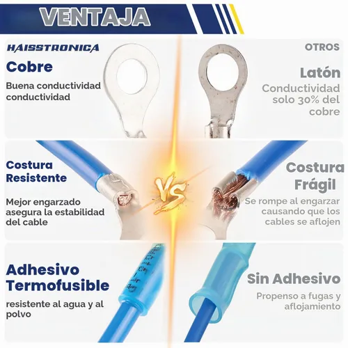 Vista 3 de haisstronica 120 PCS Conectores de Cable Termorretráctil - Conectores de Empalme Termorretráctiles de Grado Marino - Kit de Conectores Eléctricos