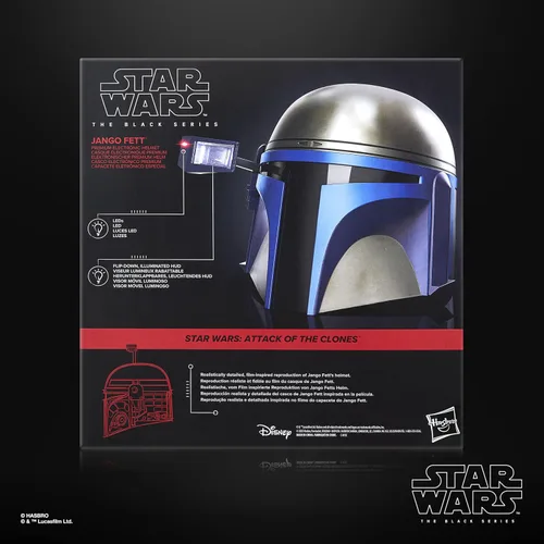 Vista 7 de STAR WARS The Black Series Jango Fett, casco de rol premium