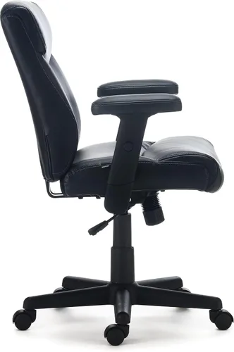 Vista 3 de Staples Silla ergonómica de piel sintética, ajustable, giratoria