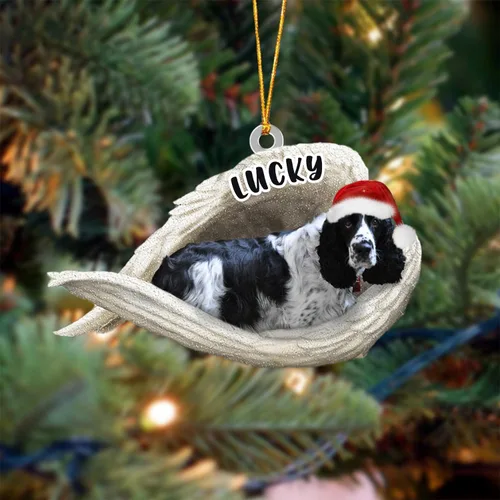 Vista 99 de Ángel durmiente de Afghan Hound para Navidad, adorno personalizado con el nombre del perro, adorno de Navidad personalizado para amantes de perros