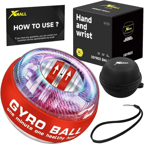 Vista 4 de XMALL Bola de giroscopio de muñeca, fortalecedor de antebrazo de mano, entrenador de muñeca, iluminación colorida de arranque automático