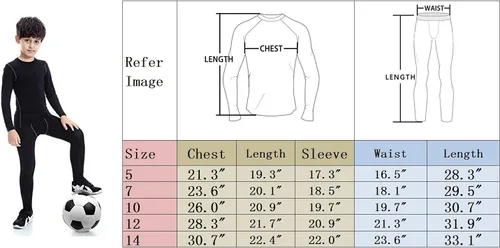Vista 6 de Conjunto de camisetas y pantalones de béisbol de compresión para niños y jóvenes, camisas atléticas de manga larga, pantalones de fútbol, pantalones