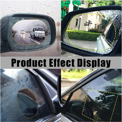 Vista 4 de 4 unidades de película para espejo retrovisor de coche, película impermeable para espejo lateral, película resistente a la lluvia, nano HD