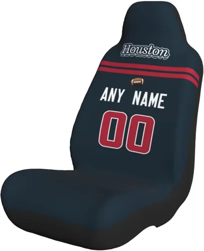 Vista 13 de Fundas de asiento de coche de fútbol personalizadas, accesorios personalizados para automóvil, regalos de Arizona con nombre y número, funda
