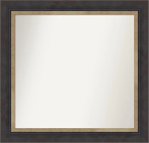 Vista 236 de Amanti Art Espejo personalizado, espejo de baño negro Astor, espejo de pared o espejo de tocador de baño sobre el fregadero (25 x 25 pulgadas)