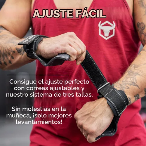 Vista 6 de EZ Gripz PRO V2 - Puños de levantamiento de pesas para levantamiento de pesas: correas de levantamiento de pesas para gimnasio con agarres