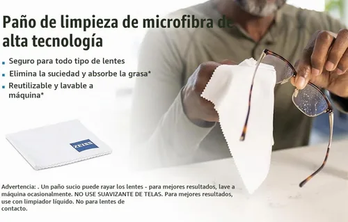Vista 9 de ZEISS Paño de limpieza de lentes de microfibra (paquete de 2) TAMAÑO JUMBO