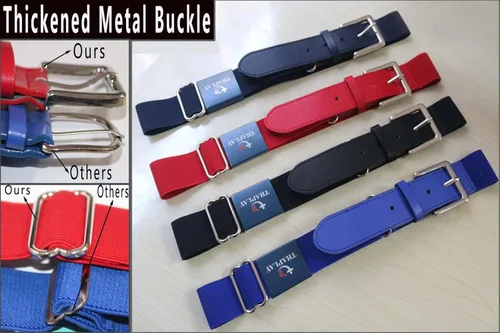 Vista 3 de Thaplay BaseballSoftball Belt for Kids Boys Youth Men Women Adult (2 Pairs of Socks and Belt) With 2 Pairs Baseball socks