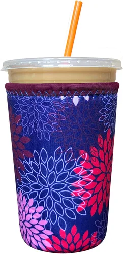 Vista 76 de Funda Koverz para café helado, funda aislante de neopreno para taza, se ajusta a una taza de café de 32 Oz., lavable y reutilizable, accesorios