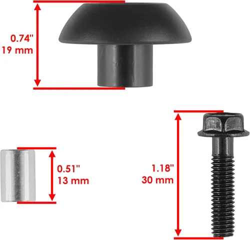 Vista 2 de Caltric 2 empuñaduras y protector compatibles con Honda Recon 250 TRX250 2X4 1997-2001