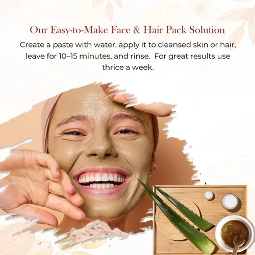 Vista 4 de Polvo de aloe vera para el cuidado del cabello y la piel (3.53 onzas) de aloe vera puro polvo indio para el crecimiento del cabello Polvo facial
