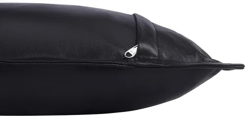 Vista 3 de Funda de almohada rectangular de piel de cordero – Funda de cojín para sofá – Fundas decorativas para sala de estar y dormitorio, caja negra