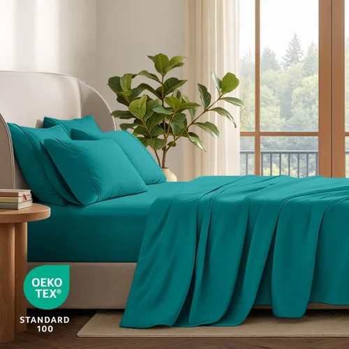 Vista 18 de Bare Home Sheet Set 1800 Ultra-Soft with 2 Pillowcases (Twin XL, Dark Blue)