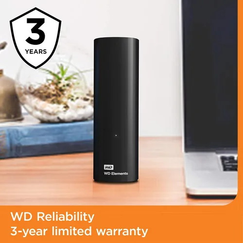 Vista 6 de Western Digital Elements Disco duro externo de escritorio de 12 TB, disco duro externo USB 3.0 para almacenamiento plug-and-play - Western