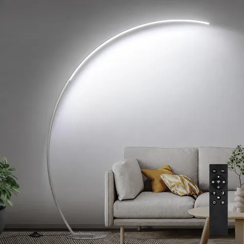 Vista 11 de Lámparas LED de cobertura ultra ancha de 2000 lm para sala de estar con 3 temperaturas de color, lámparas de pie de arco regulables blancas, lámpara