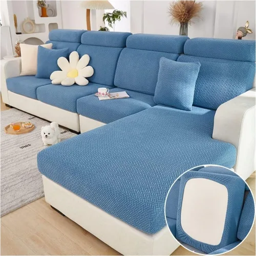 Vista 8 de Funda mágica universal para interior de sofá, funda de sofá resistente al desgaste, funda de sofá modular en forma de L, diván con cojín separado