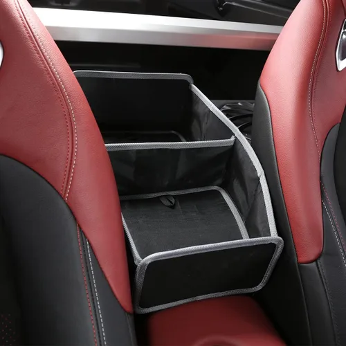 Vista 2 de Daeiclru Organizador de asiento de coche para Toyota Supra GR A90 A91 MK5 2018-2022, bolsa de almacenamiento entre asiento, accesorios organizadores