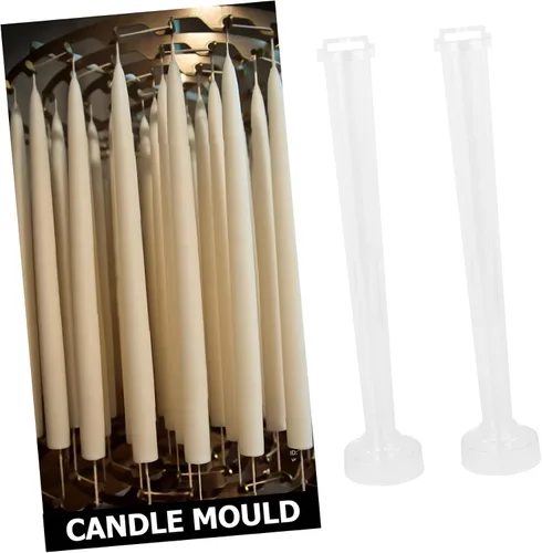Vista 9 de FOMIYES Moldes de resina, 2 moldes cónicos de plástico para velas de plástico, moldes cónicos para velas grandes, suministros de fabricación