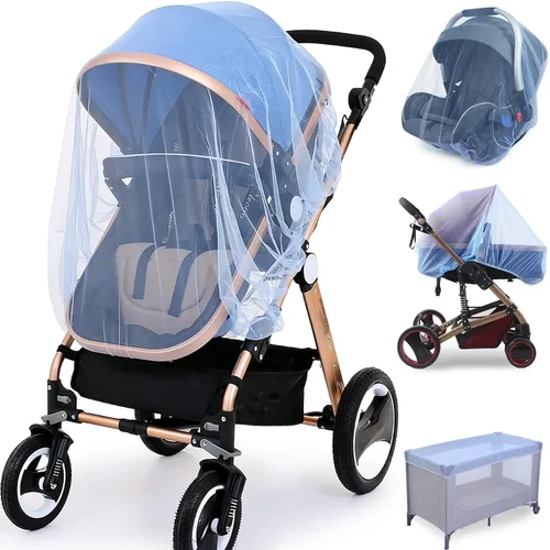 Vista 12 de Mosquitera para cochecito de bebé (paquete de 2) – Protección de malla duradera para moisés, cunas, corrales, Pack N Plays y mini cunas portátiles