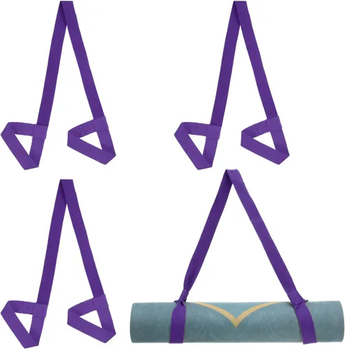 Vista 8 de PATIKIL Correa de esterilla de yoga, correas ajustables para esterilla de yoga, correas de transporte de algodón antideslizante soporte