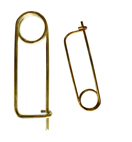 Vista 8 de Broche dorado con forma de chaveta de acero con forma de pasador de resorte, broche de bloqueo rápido, cierre de cierre para enganche de jardín