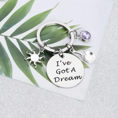 Vista 2 de BAUNA Rapunzel Pulsera inspiradora con citas enredadas con texto en inglés "I 've Got A Dream Fairy Tales Gift